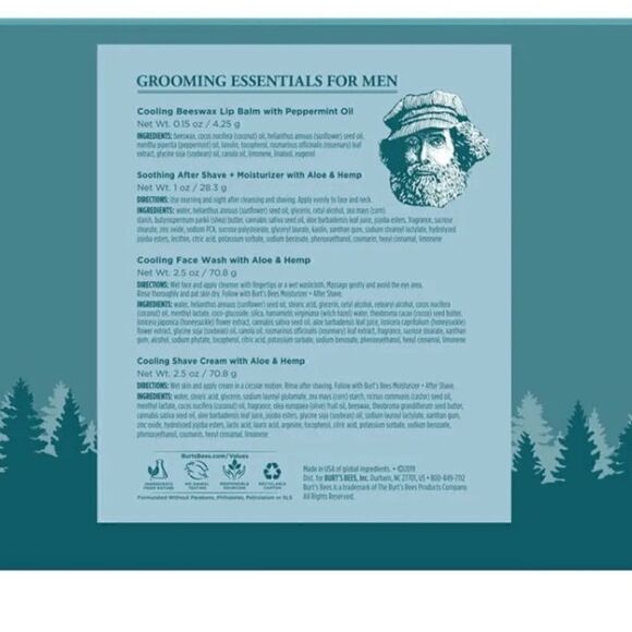 Burt’s Bees Grooming Essentials Kit for Men/face wash/shave cream/Moisturizer - Picture 16 of 16